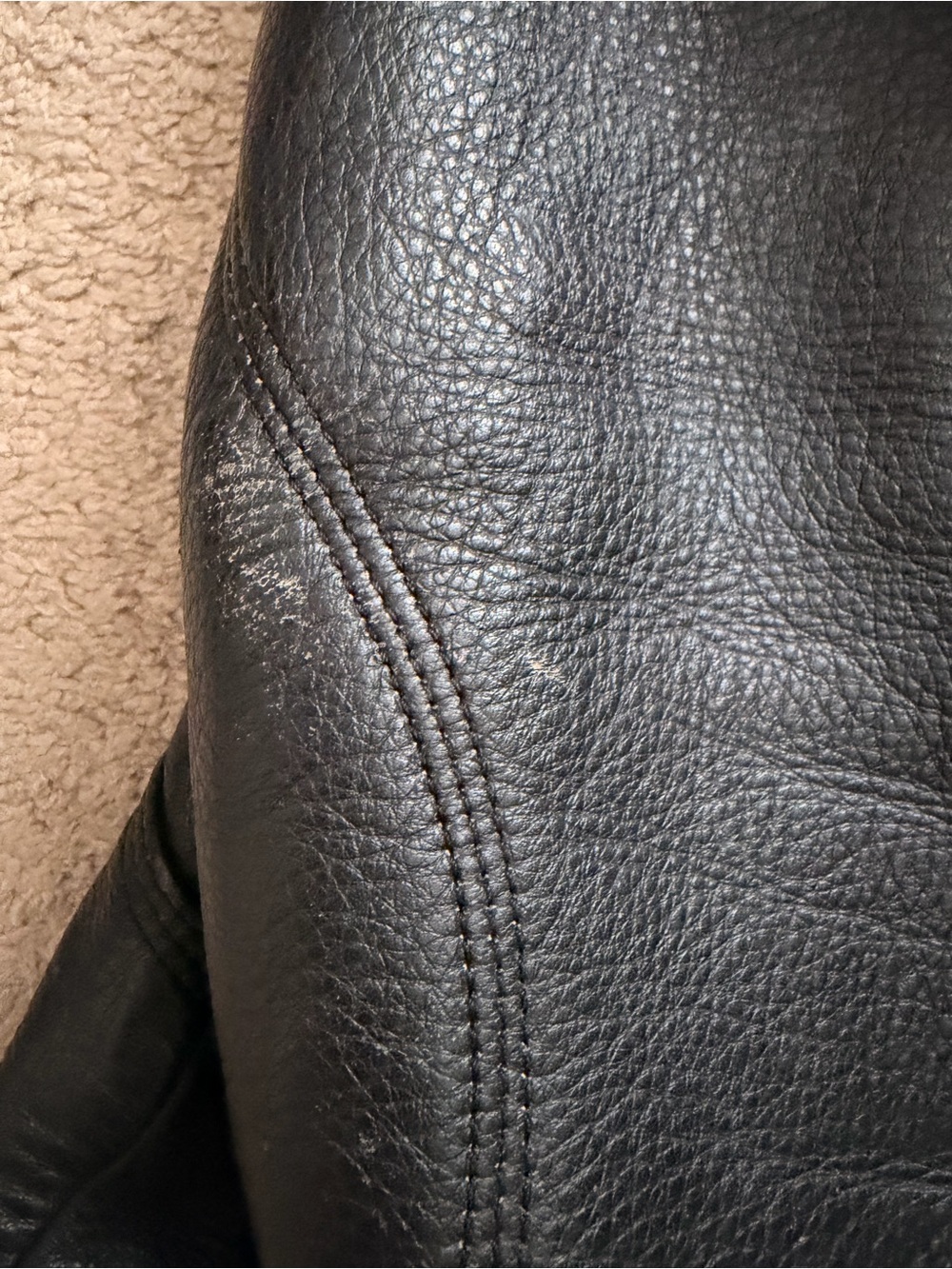 Classic Black Leather Motorcycle Jacket - Women - Picture 3 of 13